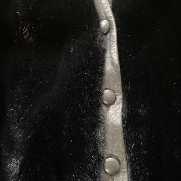 Vintage Lilli Ann Faux Fur Leather Trim Jacket 1960s England Sz M - Picture 9 of 11